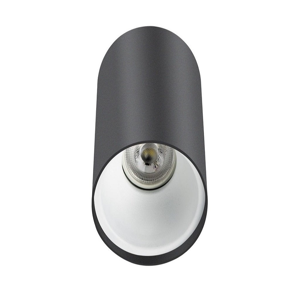 inoled 9233-03 6x10 cm Siyah-Beyaz Sıva Üstü Silindir Spot Kasası - GU10 Duylu - Metal