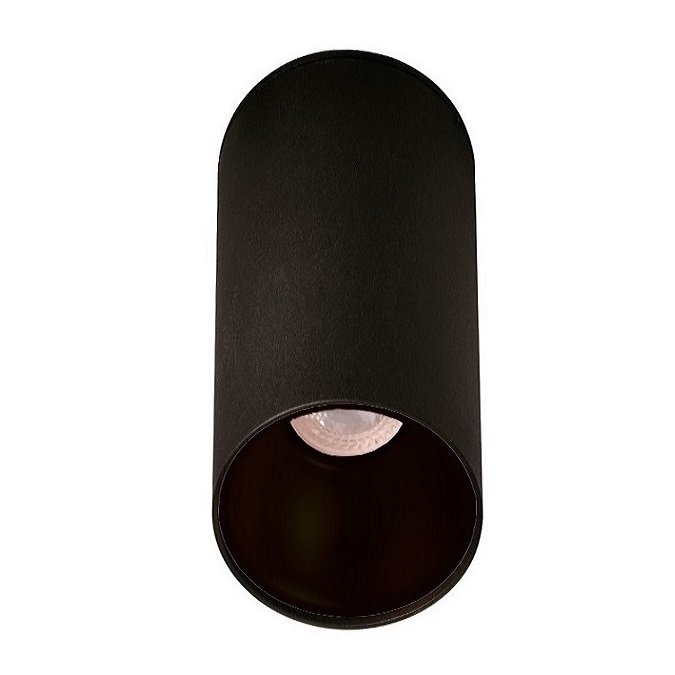 inoled 9233-02 6x10 cm Siyah Sıva Üstü Silindir Spot Kasası - GU10 Duylu - Metal