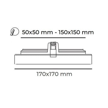 HELIOS HS 1058 22 Watt Ayarlanabilir Kare LED Panel