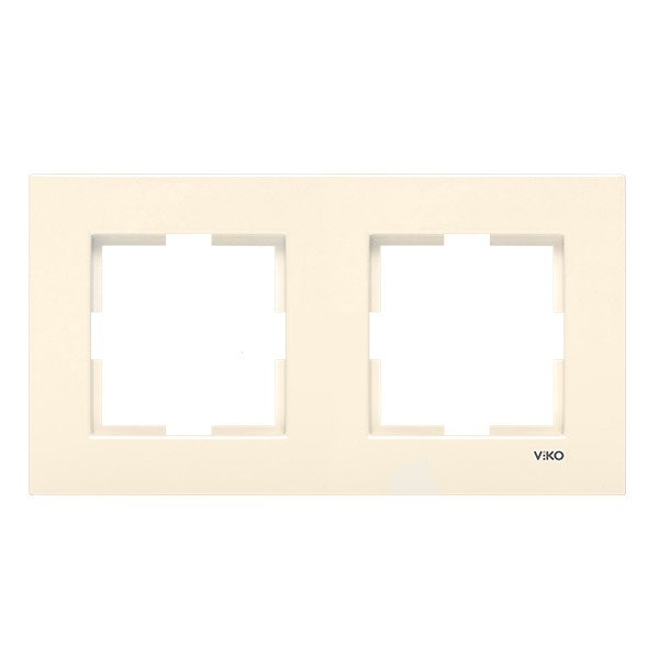 VİKO Karre 90960211 İkili Yatay Çerçeve [Krem]