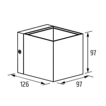 JUPITER LW468 B&G 2x3 Watt Beyaz Çift Yönlü Dış Mekan LED Aplik - Gün Işığı (3000K)