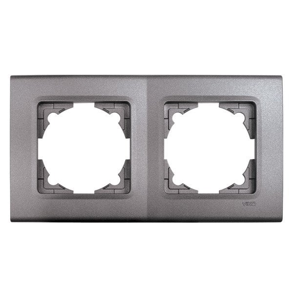 VİKO Linnera Life 90482002 İkili Yatay Çerçeve [Granit Grisi]