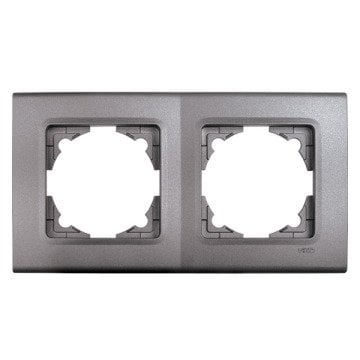 VİKO Linnera Life 90482002 İkili Yatay Çerçeve [Granit Grisi]