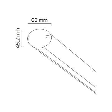 GOYA GY 8076-123 Siyah/Beyaz Kasa 34 Watt 123 cm Lineer Sarkıt Avize