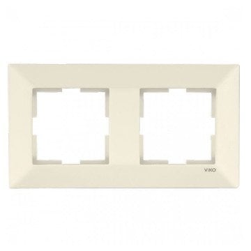 VİKO Meridian 90979012 İkili Yatay Çerçeve [Krem]