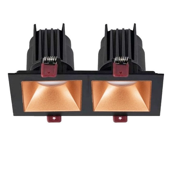 MOLLED MOL4160M 2x12 Watt Siyah-Rose Sıva Altı İkili LED Spot (SAMSUNG/OSRAM/PHILIPS LED & EAGLERISE/PHILIPS/LIFUD Driver)