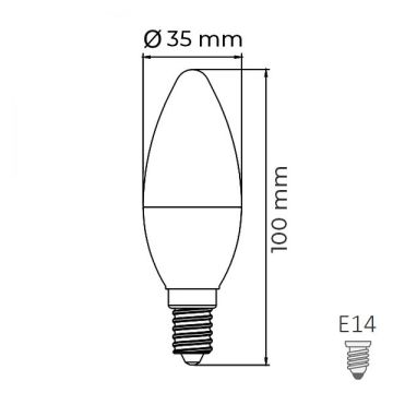Braytron BA36-30413 4 Watt LED Mum Ampul - Beyaz Işık (6500K)