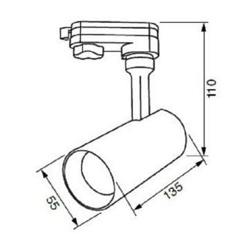 JUPITER LR465 S&A 11 Watt Siyah-Gold LED Ray Spot - Gün Işığı (3000K)