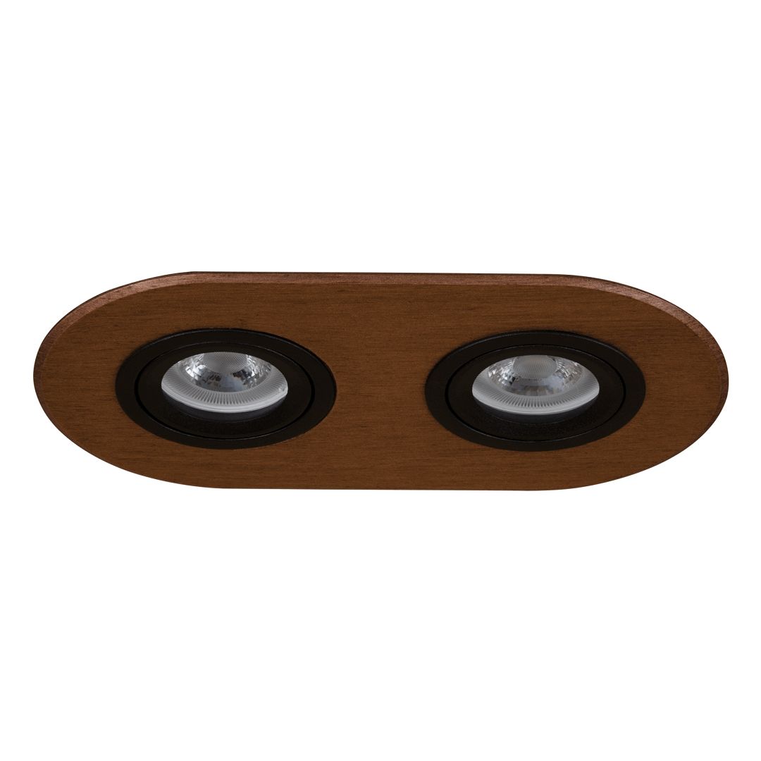 goldX ZE1001-16 Bakır Eskitme Sıva Altı İkili Oval Spot Kasası