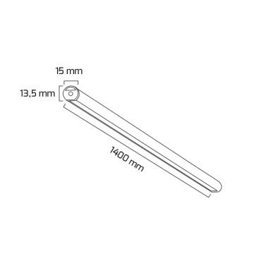 GOYA GY 8011-3 Siyah/Beyaz/Gri Kasa 20 Watt 140 cm Silindirik Lineer Sarkıt Armatür