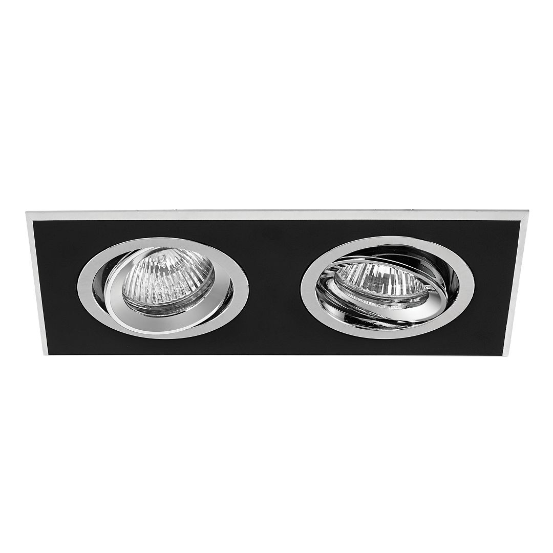 goldX ZE617-BK Siyah-Krom İkili Spot Kasası