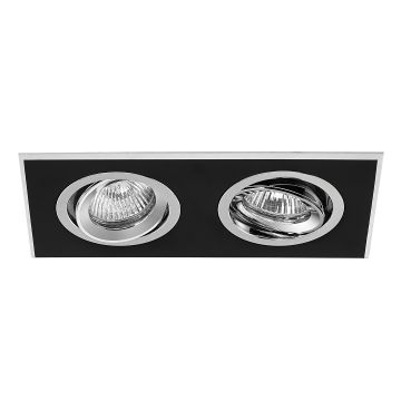 goldX ZE617-BK Siyah-Krom İkili Spot Kasası