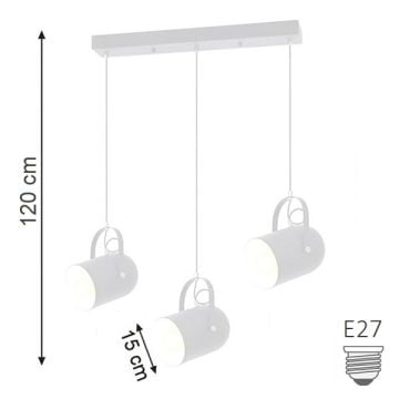 K2 GLOBAL KSL515 Siyah Üçlü Retro Avize