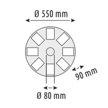 HELIOS HS 3846 500 Watt Sensörü Solar Sokak Armatürü - Beyaz Işık (6500K)