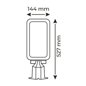 HELIOS HS 3867 100 Watt Sensörlü Solar Sokak Armatürü - Beyaz Işık (6500K)