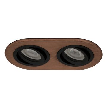 goldX ZE808-BE Bakır Eskitme İkili Oval Spot Kasası