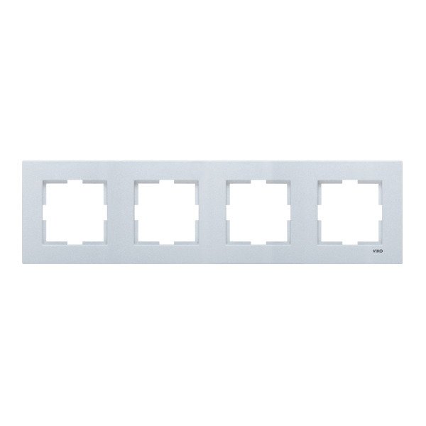 VİKO Novella 92190604 Dörtlü Yatay Çerçeve [Gümüş]