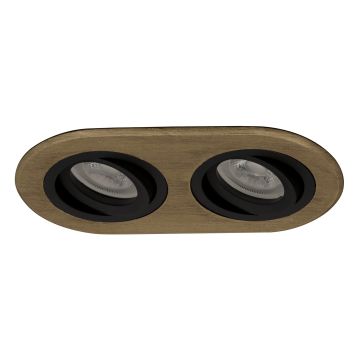 goldX ZE808-PE Prinç Eskitme İkili Oval Spot Kasası