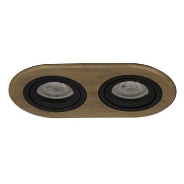 goldX ZE808-PE Prinç Eskitme İkili Oval Spot Kasası