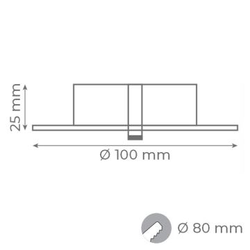 goldX ZE807-BE 12 Watt Bakır Eskitme Sıva Altı Yuvarlak LED Spot (SAMSUNG LED & EAGLERISE Driver)