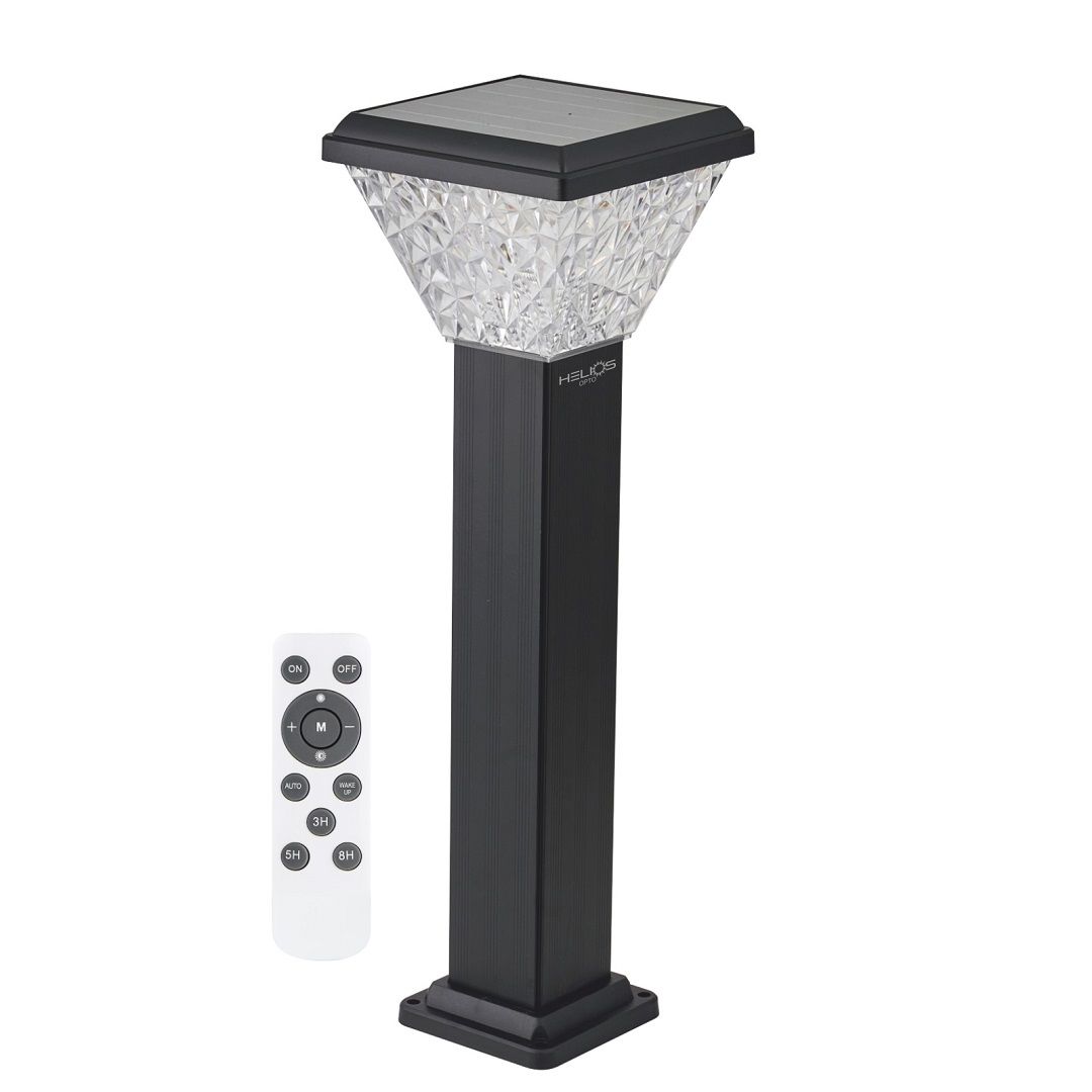 HELIOS HS 4027 100 Watt Solar Bahçe Armatürü - Metal Gövde - 4 Renk Fonksiyonlu (Beyaz + Ilık Beyaz + Gün Işığı + RGB)