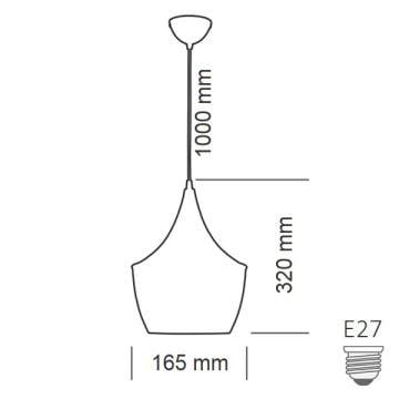 K2 GLOBAL KSL422 Siyah-Gold Retro Avize