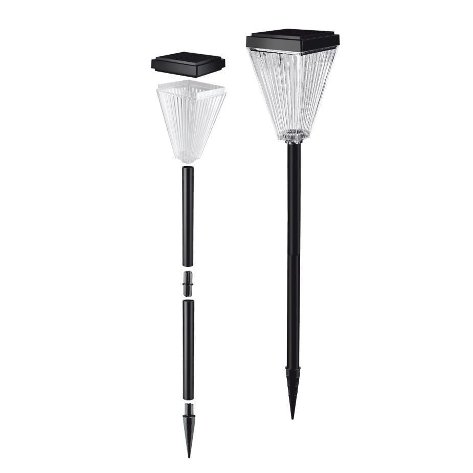 HELIOS HS 5657 10 Watt Kazıklı Solar Bahçe Armatürü - 3 Işık Renkli (Beyaz + Ilık Beyaz + Gün Işığı)