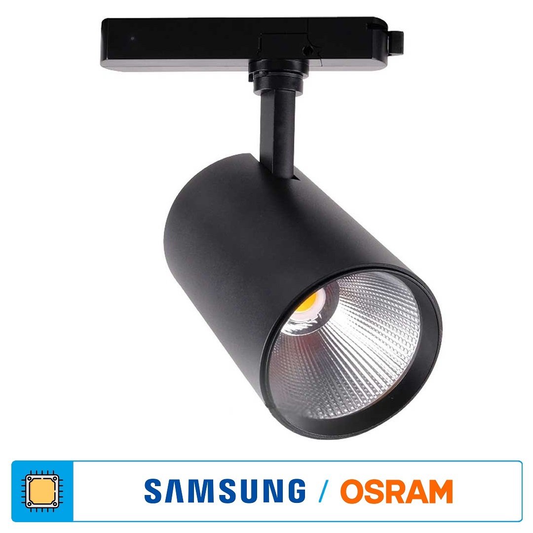 ACK AD30-01531 24-41 Watt Siyah Gövde OSRAM LED Ray Spot - Beyaz Işık (6500K)