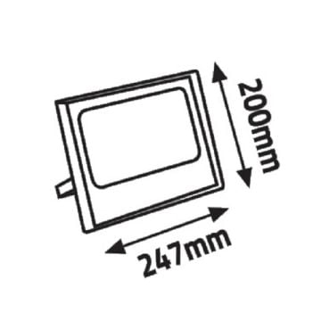 K2 GLOBAL KST305 100 Watt Solar Projektör - Beyaz Işık (6500K)