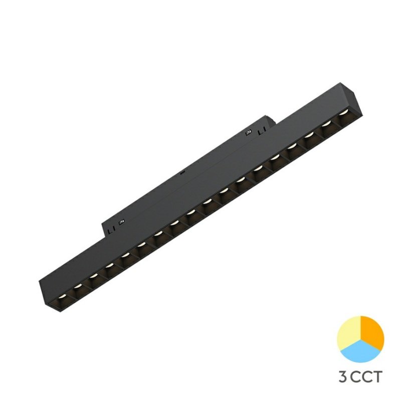 Braytron BD60-01381 18 Watt 44 cm Lensli LED Magnet Armatür - 3 Işık Renkli (Beyaz + Ilık  Beyaz + Gün Işığı)