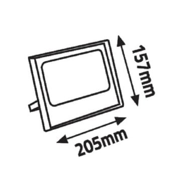 K2 GLOBAL KST304 50 Watt Solar Projektör - Beyaz Işık (6500K)