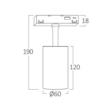 Braytron BD61-00381 18 Watt LED Magnet Ray Spot - 3 Işık Renkli (Beyaz + Ilık Beyaz + Gün Işığı)