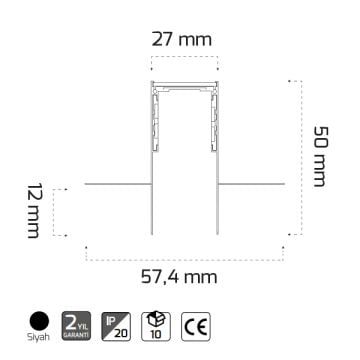 GOYA GY 2003-3 3 Metre Trimless Magnet Ray
