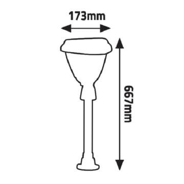 K2 GLOBAL KBA779 30 Watt Siyah Solar Bahçe Armatürü (ABS Plastik)