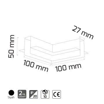 GOYA GY 2013 Sıva Altı Trimless Magnet Ray L Dönüş Aparatı (Tavan)