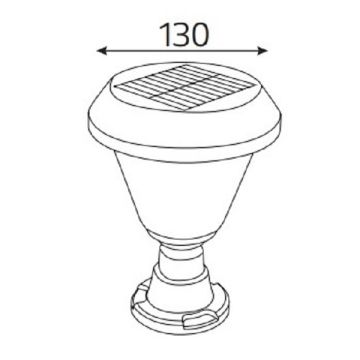 HOROZ 078-016-0003 50 Watt Solar Set Üstü Armatür - Plastik Kasa - Beyaz Işık (6400K)