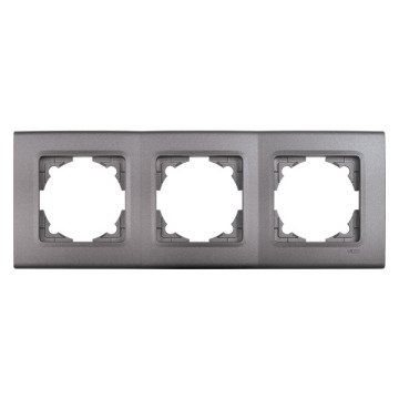 VİKO Linnera Life 90482003 Üçlü Yatay Çerçeve [Granit Grisi]