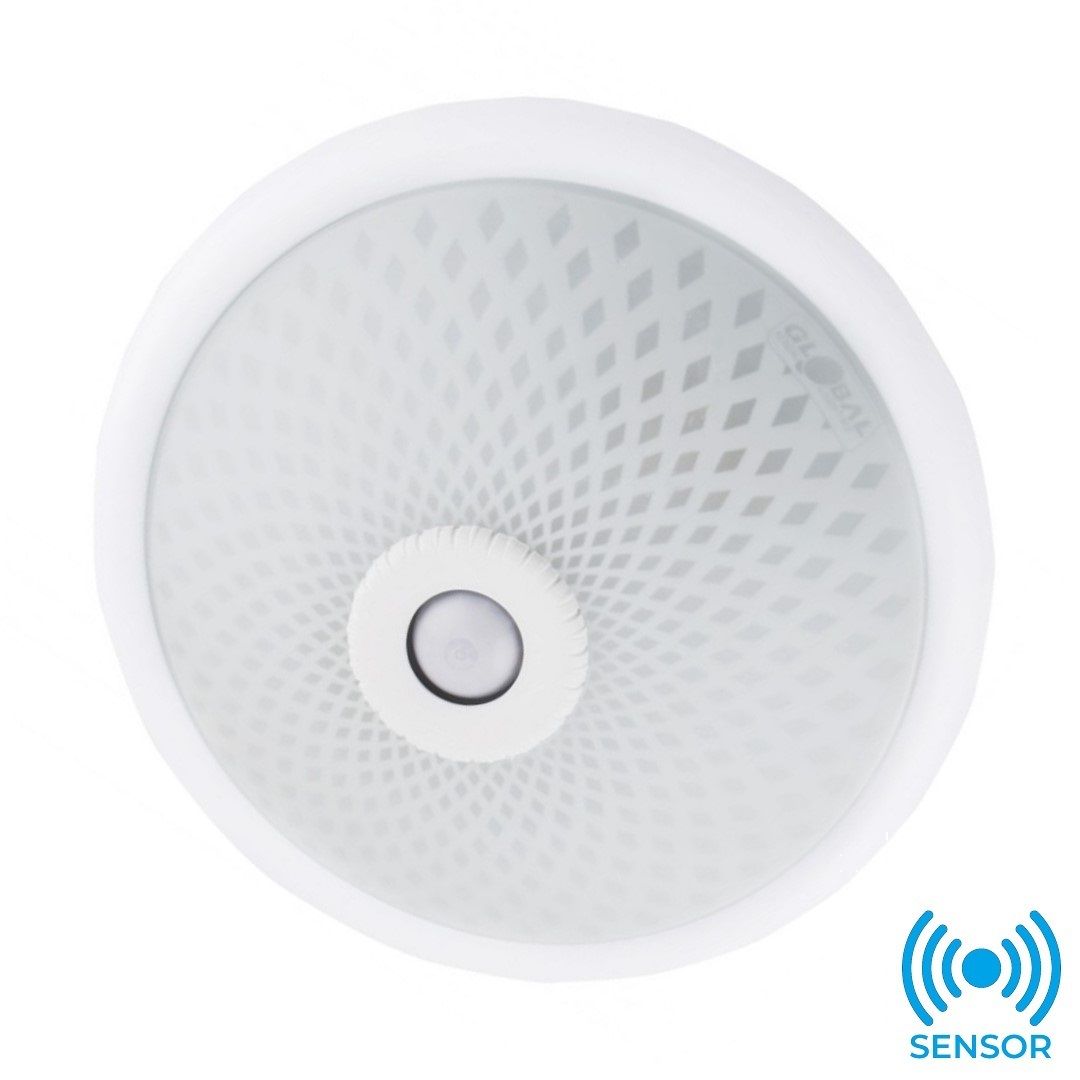 K2 GLOBAL KSA187 Sensörlü Tavan Armatürü (ABS Kasa - ABS Kapak - 2xE27 Duylu)