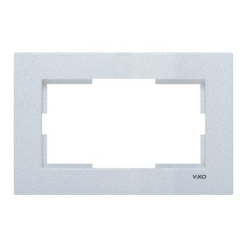 VİKO Novella 92190609 İkili Sıva Altı Çerçeve [Gümüş]