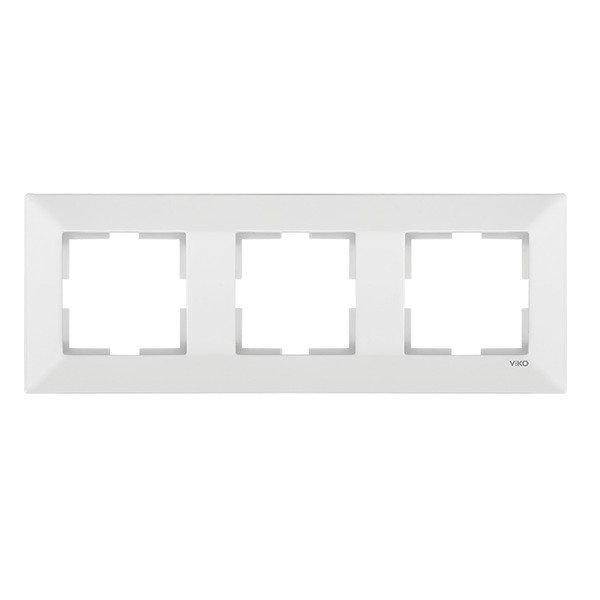 VİKO Meridian 90979003 Üçlü Yatay Çerçeve [Beyaz]