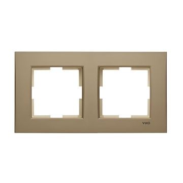 VİKO Novella 92190622 İkili Yatay Çerçeve [Bronz]