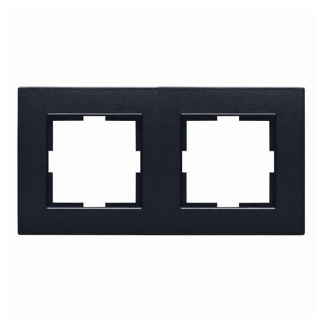 VİKO Novella 92190652 İkili Yatay Çerçeve [Siyah]