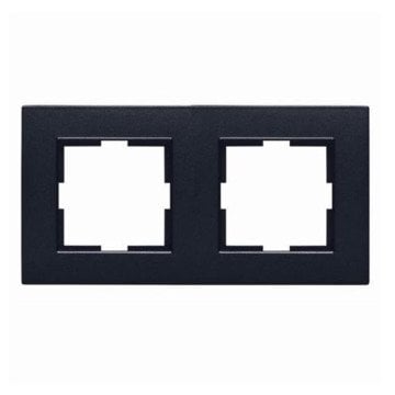 VİKO Novella 92190652 İkili Yatay Çerçeve [Siyah]