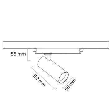 GOYA GY 3654 Siyah/Beyaz Kasa 14 Watt LED Ray Spot