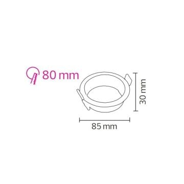 HOROZ 015-042-0001 5 Watt/9 Watt Sıva Altı Beyaz Yuvarlak LED Spot