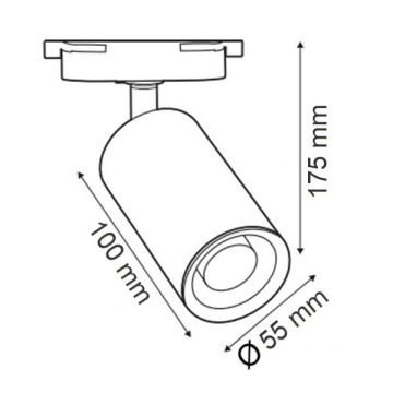 HOROZ 115-003-0001 Siyah Ray Spot Kasası (GU10 Duylu)