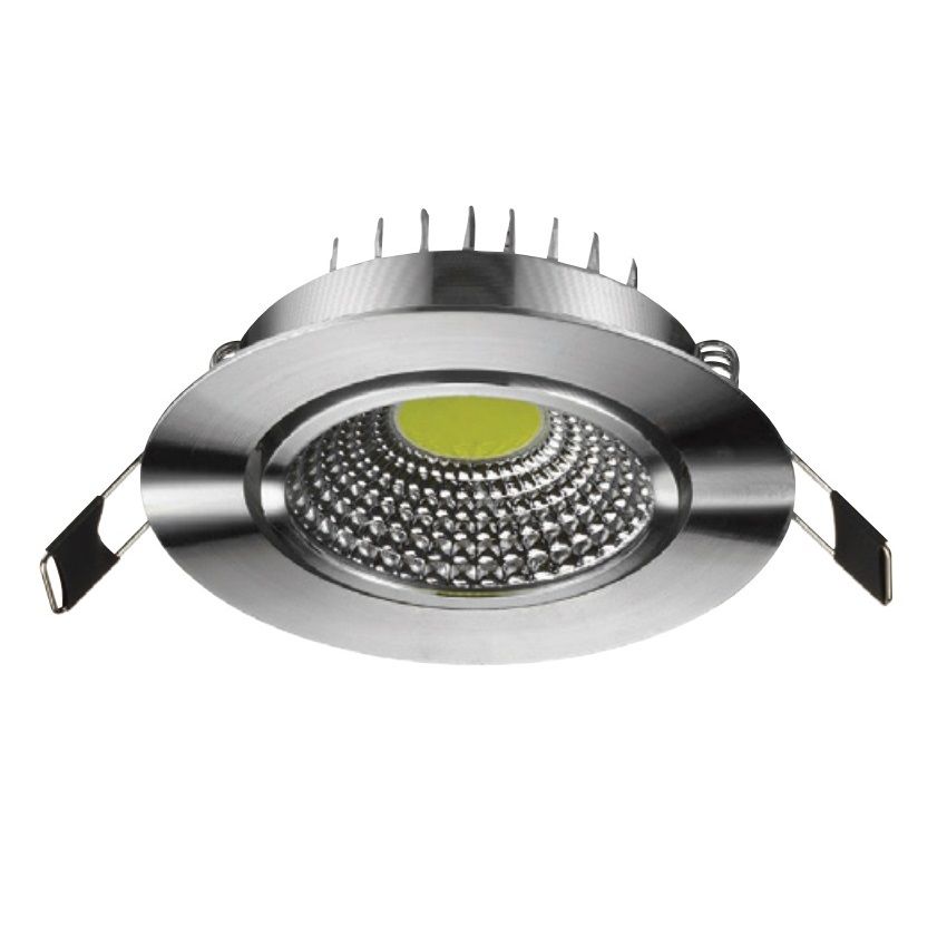 HOROZ 016-009-0005 5 Watt Sıva Altı Mat Krom Yuvarlak LED Spot (PC Kasa)