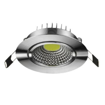 HOROZ 016-009-0005 5 Watt Sıva Altı Mat Krom Yuvarlak LED Spot (PC Kasa)