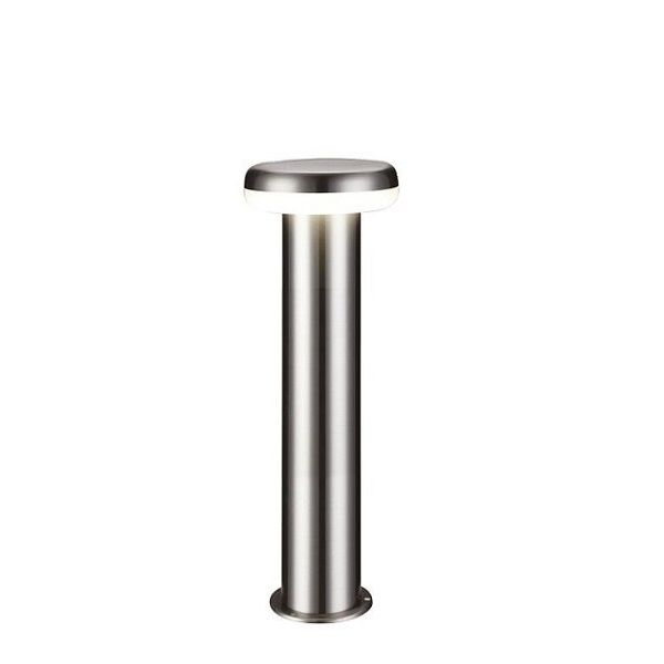 YCL YBH 1015 7 Watt 30 cm Saten Kasa LED Bollard Armatür - Beyaz Işık (6500K) - IP65 - Paslanmaz Çelik