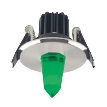 HOROZ 016-001-0001 1 Watt Mat Krom Elmas Mini LED Spot - Yeşil